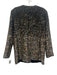 Lafayette 148 Size Large Black, Brown & Cream Polyacrylic Wool Blend Jacket Black, Brown & Cream / Large
