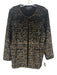 Lafayette 148 Size Large Black, Brown & Cream Polyacrylic Wool Blend Jacket Black, Brown & Cream / Large