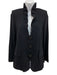 St. John Evening Size 6 Black No Fabric Tag Rib Knit Rhinestone Buttons Jacket Black / 6