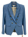 Veronica Beard Size 2 Light Blue Polyester Blend Double Breast Blazer Jacket Light Blue / 2