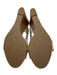 Jack Rogers Shoe Size 8.5 Beige & Gold Leather & Canvas Toe Strap Wedge Sandals Beige & Gold / 8.5