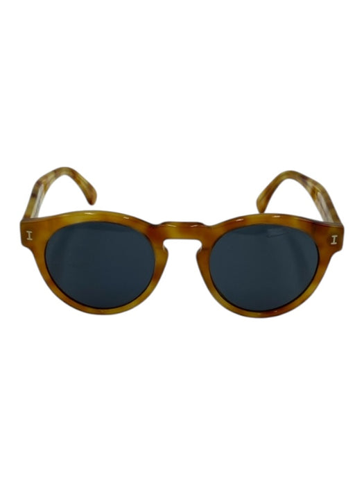illesteva Tan & brown Acetate Tortoise Dark Tint Circle Sunglasses Tan & brown