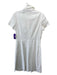 Theory Size 8 White Linen Blend Collared Button Up Short Sleeve Below knee Dress White / 8