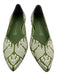 Rothy's Shoe Size 8.5 Green & White Synthetic Pointed Toe Abstract Print Flats Green & White / 8.5