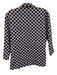 J Mclaughlin Size Medium Navy, Beige, White Nylon Blend Long Sleeve Collar Top Navy, Beige, White / Medium