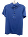 Peter Millar Size M Blue Polyester Blend Heathered Short Sleeve Polo Top Blue / M