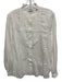 Aspesi Size 42 White Cotton Pintuck Bib Front Button Down Long Sleeve Top White / 42