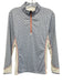 Peter Millar Size M Blue, White, Orange Polyester Blend Mock Neck Geometric Top Blue, White, Orange / M