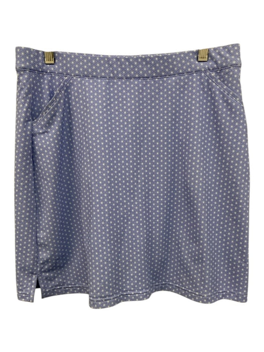 Peter Millar Size M Blue & White Polyester Blend Geometric built in shorts Skirt Blue & White / M