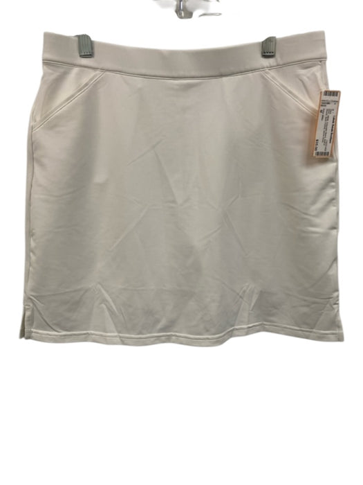 Peter Millar Size M White Polyester Blend Built in Shorts Back Pocket Skirt White / M