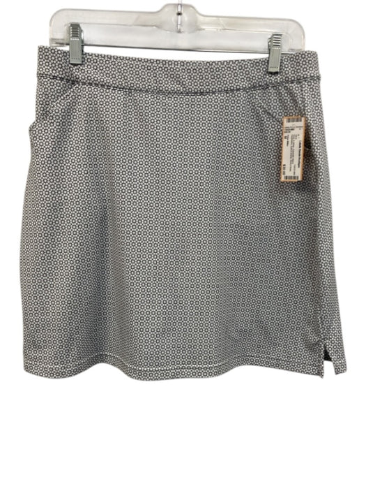 Peter Millar Size M Gray & White Polyester Blend Geometric built in shorts Skirt Gray & White / M