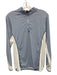 J. McLaughlin Size M Blue, Navy, White Polyester Blend Long Sleeve Mock Neck Top Blue, Navy, White / M