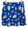 Peter Millar Size M Blue, White, Black Polyester Blend Curved Hem Floral Skirt Blue, White, Black / M