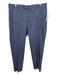 PT01 Size 52 Blue Wool Blend Solid Dress Men's Pants Blue / 52