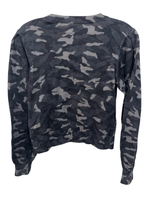 Joie Size S Gray & Dark Gray Cotton & Cashmere Long Sleeve Camo Sweater Gray & Dark Gray / S
