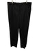 Versace Size 48 Black Wool Blend Trouser Pants Black / 48