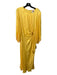 Farm Rio Size XL Yellow Viscose Long Balloon Sleeve Round Neck Maxi Dress Yellow / XL