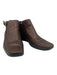 Prada Shoe Size 37.5 Brown Leather Square Toe Chelsea Buckle Rubber Sole Booties Brown / 37.5