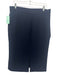 Christian Siriano Size 14 Navy Silk Knee Length Pencil Skirt Navy / 14
