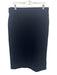 Christian Siriano Size 14 Navy Silk Knee Length Pencil Skirt Navy / 14