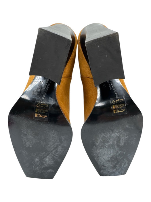 Brandon Blackwood Shoe Size 39 Tan & black Suede Round Square Toe Ankle Boots Tan & black / 39
