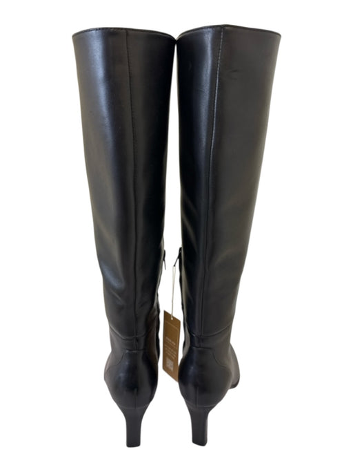 Dolce Vita Shoe Size 7.5 Black Leather Pointed Toe Interior Zip Mid Heel Boots Black / 7.5