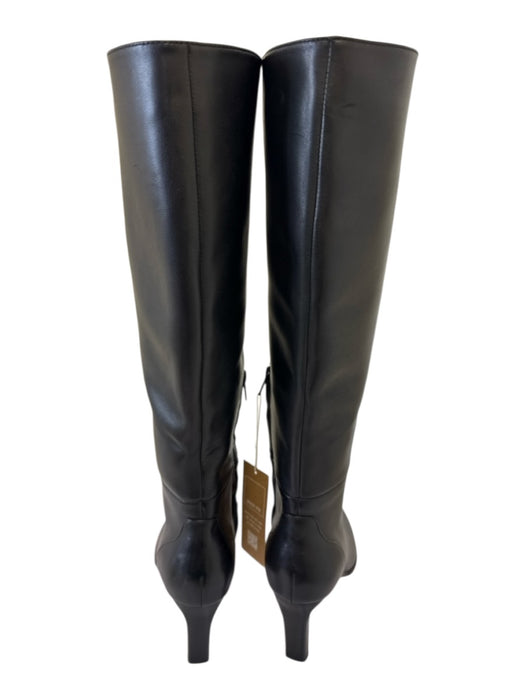Dolce Vita Shoe Size 7.5 Black Leather Pointed Toe Interior Zip Mid Heel Boots Black / 7.5