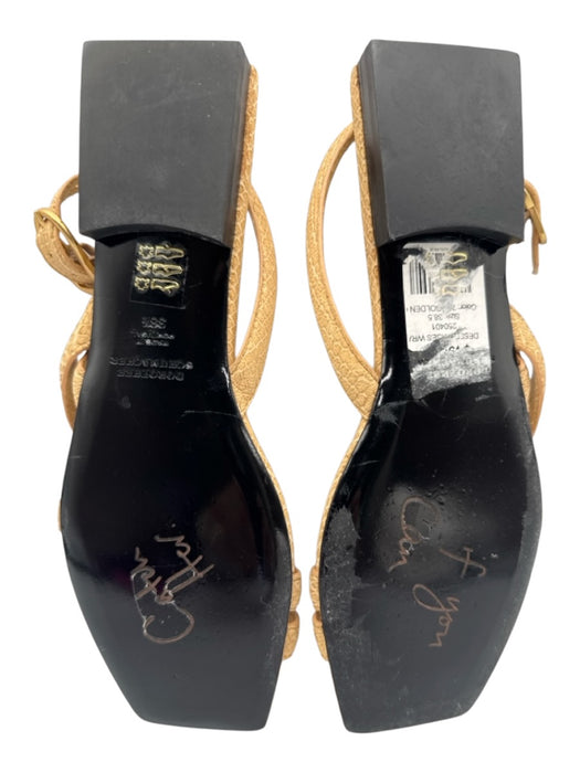Dorthee Schumacher Shoe Size 38.5 Beige Leather Square Toe Snake Strappy Sandals Beige / 38.5