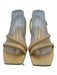 Dorthee Schumacher Shoe Size 38.5 Beige Leather Square Toe Snake Strappy Sandals Beige / 38.5