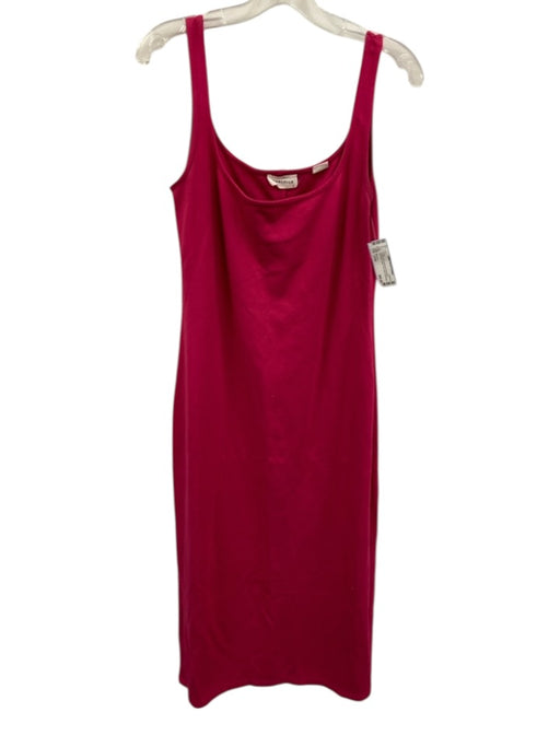 Marcella Size Large Fuchsia Pink Viscose & Polyamide Sleeveless Fitted Dress Fuchsia Pink / Large