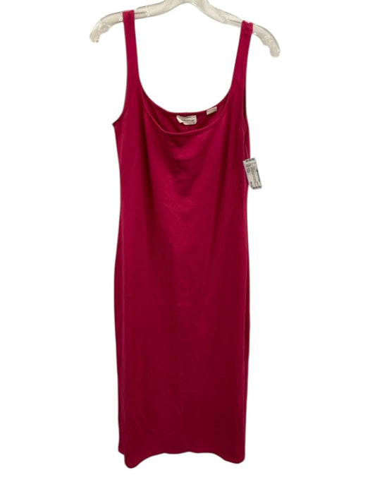Marcella Size Large Fuchsia Pink Viscose & Polyamide Sleeveless Fitted Dress Fuchsia Pink / Large