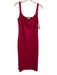 Marcella Size Large Fuchsia Pink Viscose & Polyamide Sleeveless Fitted Dress Fuchsia Pink / Large