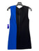 Alice + Olivia Size 4 Black & Blue Sleeveless Colorblock Back Zip Dress Black & Blue / 4