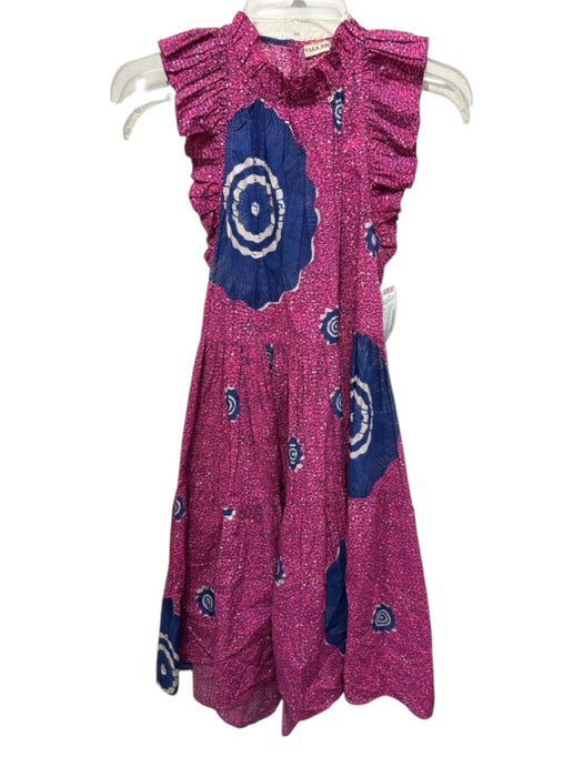 Ulla Johnson Size 0 Pink, White, Blue Cotton Abstract Swirls Dress Pink, White, Blue / 0