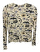 Ulla Johnson Size 0 Cream & Black Print Cotton Floral Long Sleeve Top Cream & Black Print / 0