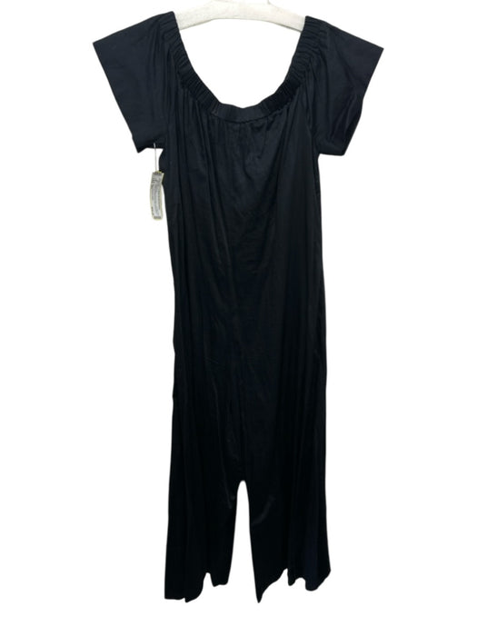 Mara Hoffman SWIM Size XS Black Cotton Off Shoulder Short Sleeve Jumpsuit Black / XS