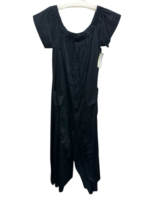 Mara Hoffman SWIM Size XS Black Cotton Off Shoulder Short Sleeve Jumpsuit Black / XS