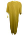 Zara Size S Mustard Yellow Viscose Blend Knit Short Sleeve Button Front Dress Mustard Yellow / S
