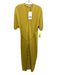 Zara Size S Mustard Yellow Viscose Blend Knit Short Sleeve Button Front Dress Mustard Yellow / S