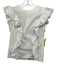 Whit Size P White Cotton Blend Sleeveless Ruffle Button Back Top White / P