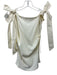 Ulla Johnson Size S Cream White Cotton Ribbed Knit Tie Shoulder U Neck Tank Top Cream White / S