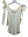 Ulla Johnson Size S Cream White Cotton Ribbed Knit Tie Shoulder U Neck Tank Top Cream White / S