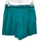 Ulla Johnson Size 4 Teal Cotton Pintuck Pleats Tie Waist Side Zip Shorts Teal / 4
