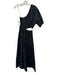 Mango Size 2 Black Cotton One Shoulder Cutout Elastic Top Tiered Dress Black / 2