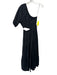 Mango Size 2 Black Cotton One Shoulder Cutout Elastic Top Tiered Dress Black / 2