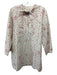 Baum und Pferdgarten Size 32 Cream & Red Cotton Botanical Print Tie V Neck Dress Cream & Red / 32