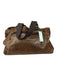 Kale Tan Brown Leather Shoulder Straps Zipper Buckles Grommet Details Bag Tan Brown / Medium