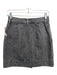 Ganni Size 36 Gray Wash Cotton Denim Buttons Asymetric Mini Skirt Gray Wash / 36