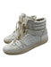 Anine Bing Shoe Size 38 White Leather Lace Up Perforated Detail Sneakers White / 38