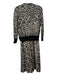 Giambattista Valli Size 46/L Beige & Black Wool Cheetah Round Neck Dress Set Beige & Black / 46/L